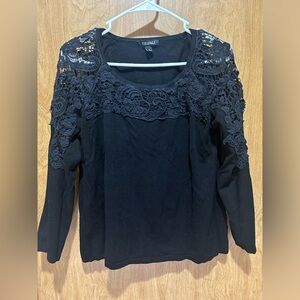 Roz & Ali see thru shoulders Sweater Size L